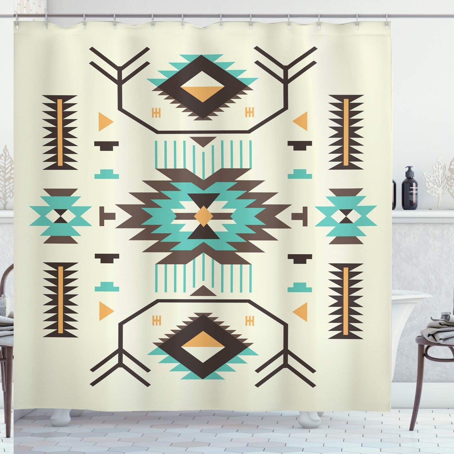 Southwestern Decor Shower Curtain 69x70 inches