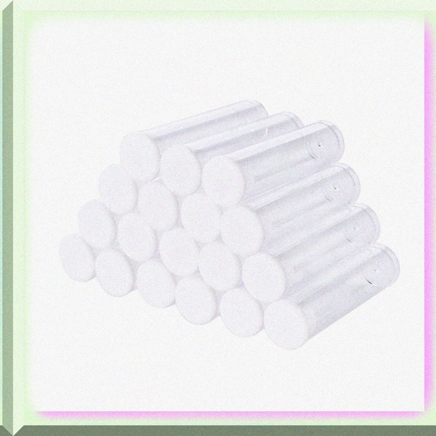 100Pcs Clear Plastic Storage Tubes 55mm