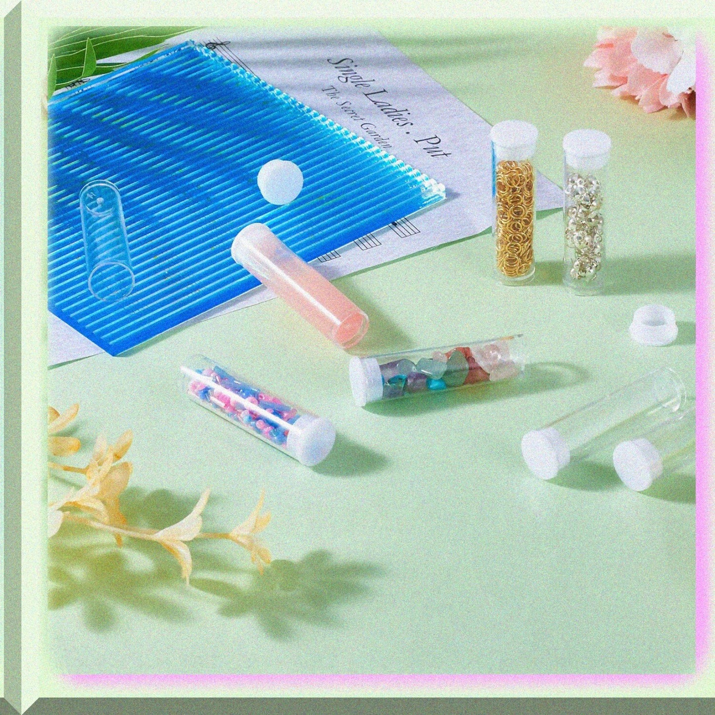 100Pcs Clear Plastic Storage Tubes 55mm