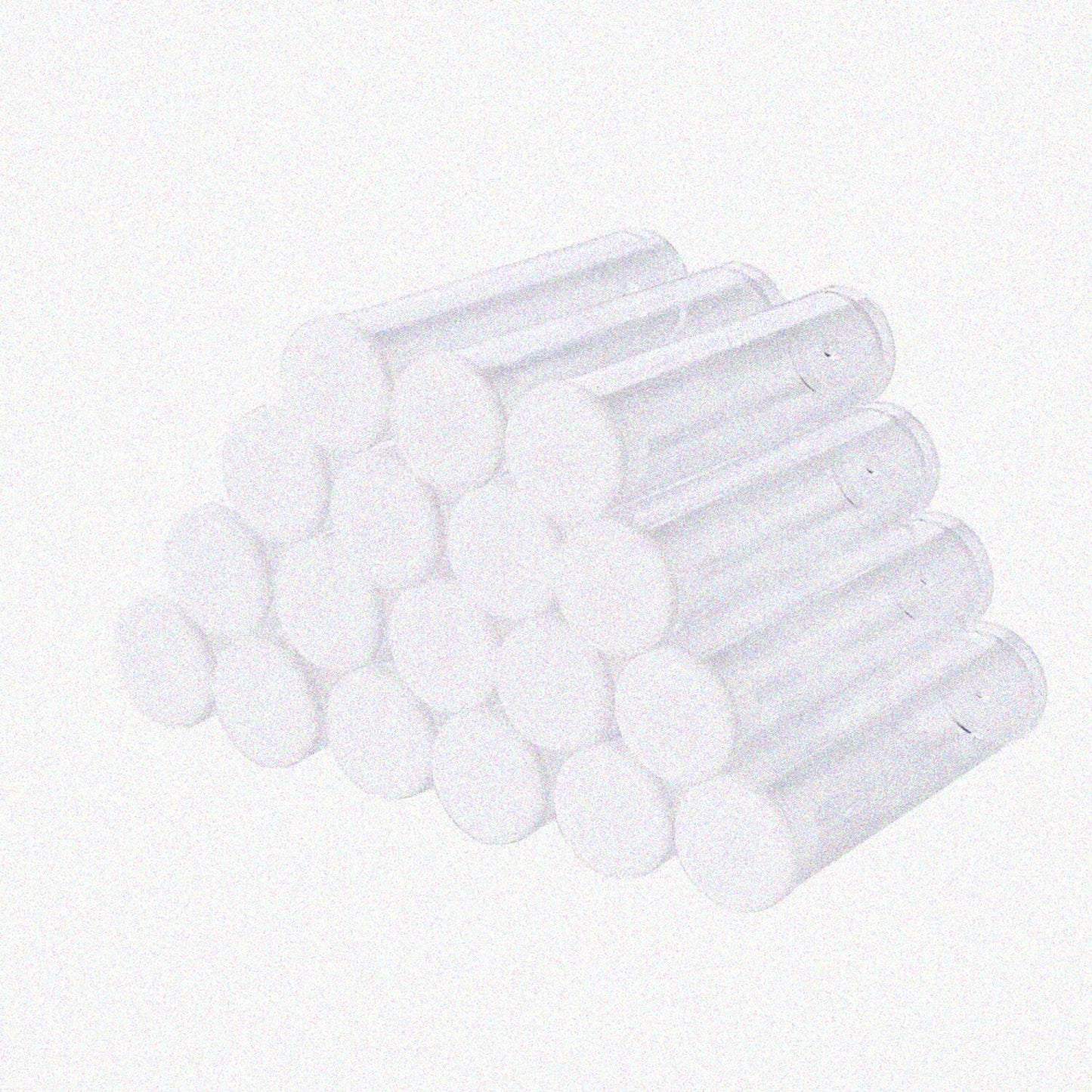 100Pcs Clear Plastic Storage Tubes 55mm