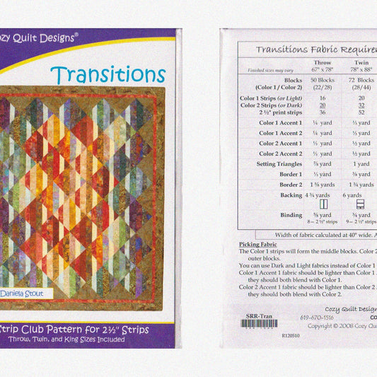 Strip Club Pattern for Quilts in 3 Sizes