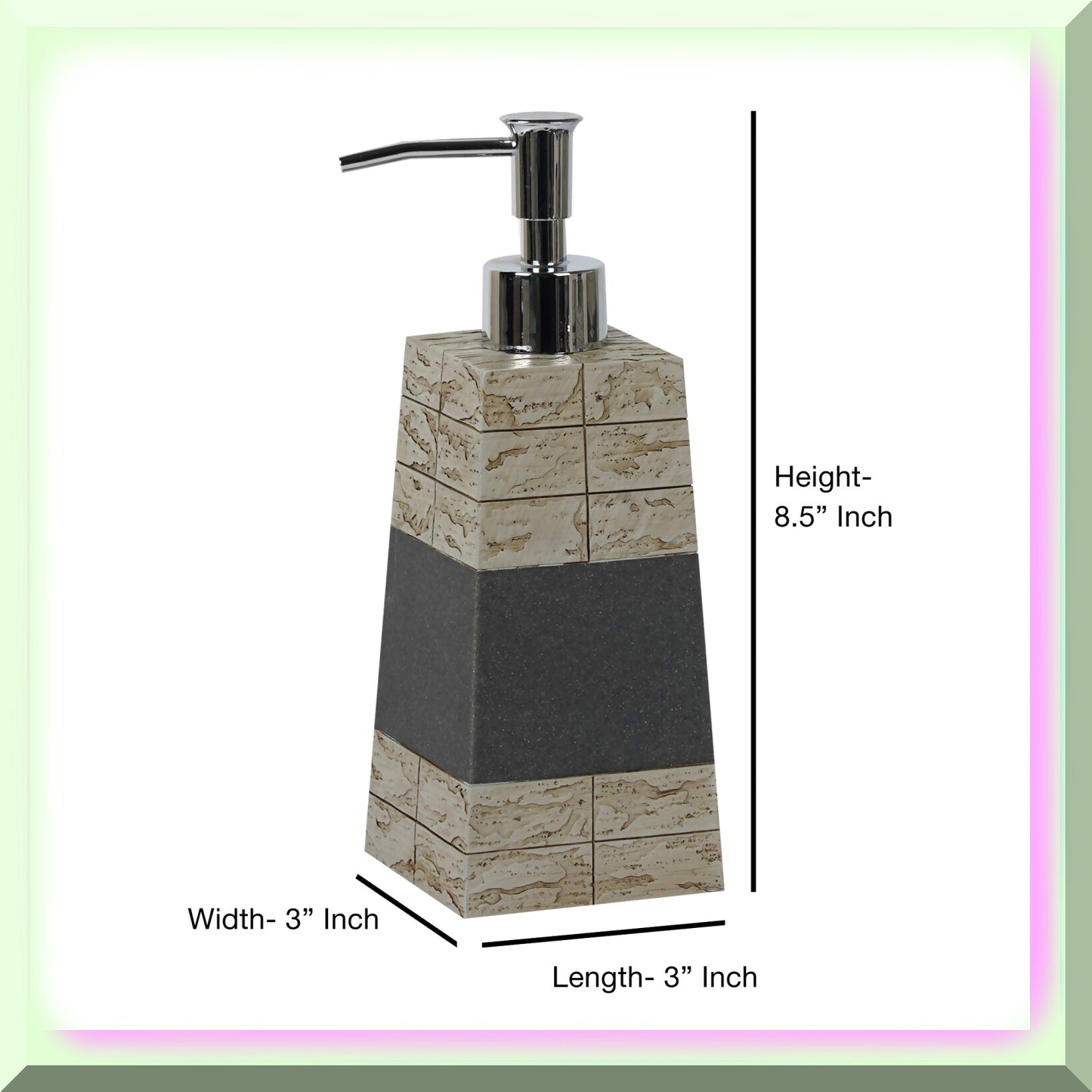 Rustic Cement and Stone Bathroom Accessory Set (4)