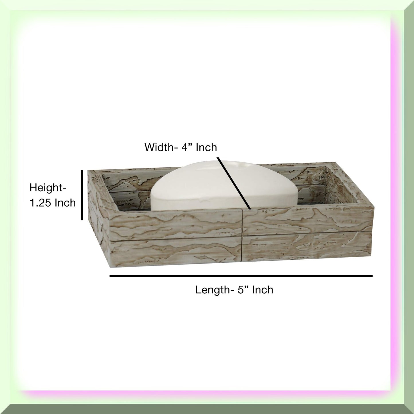 Rustic Cement and Stone Bathroom Accessory Set (4)