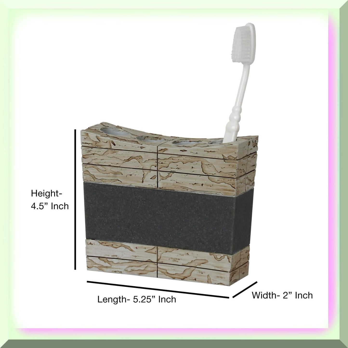 Rustic Cement and Stone Bathroom Accessory Set (4)