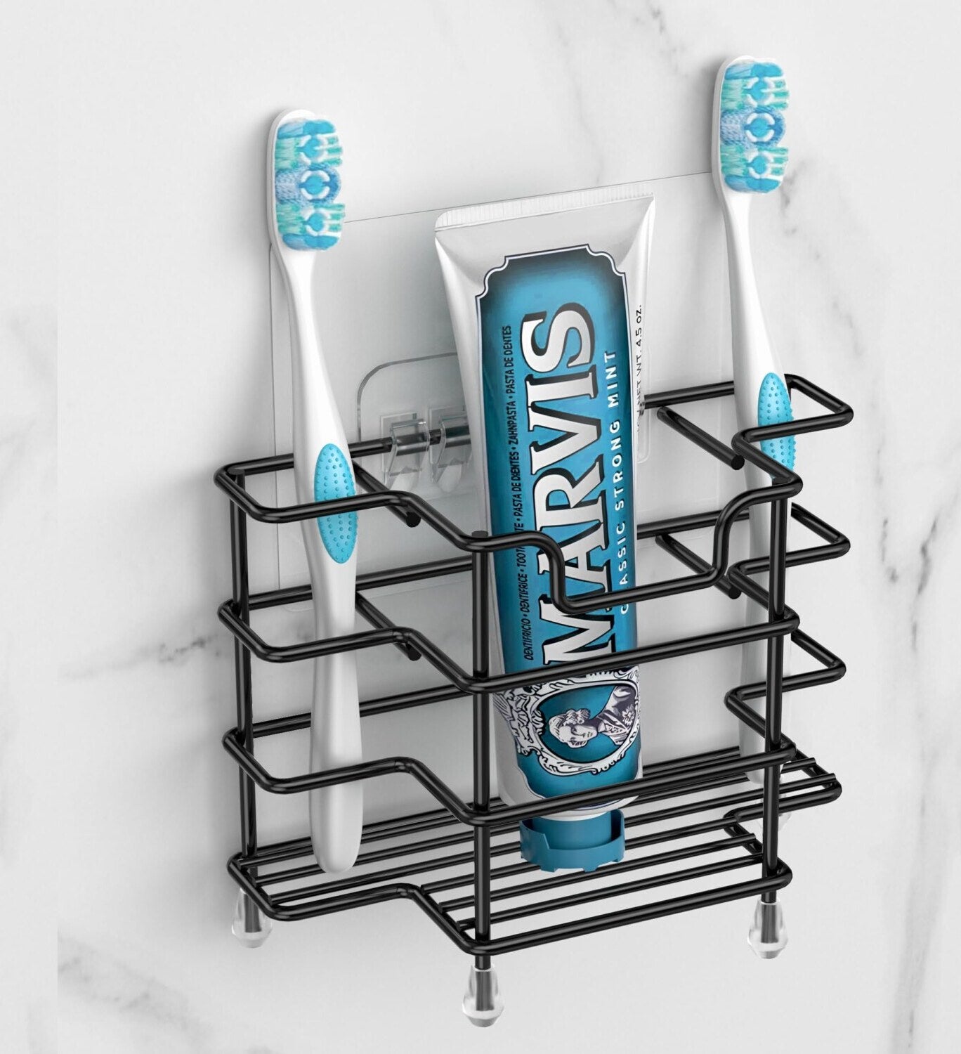 Small Wall-Mounted Toothbrush Holder with 3 Slots