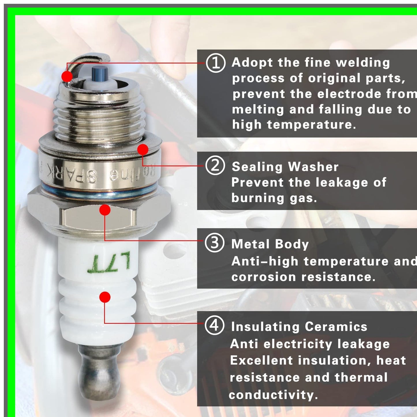 5-Pack NGK Spark Plugs for 2-Stroke Small Engines Chainsaw Trimmer Blower