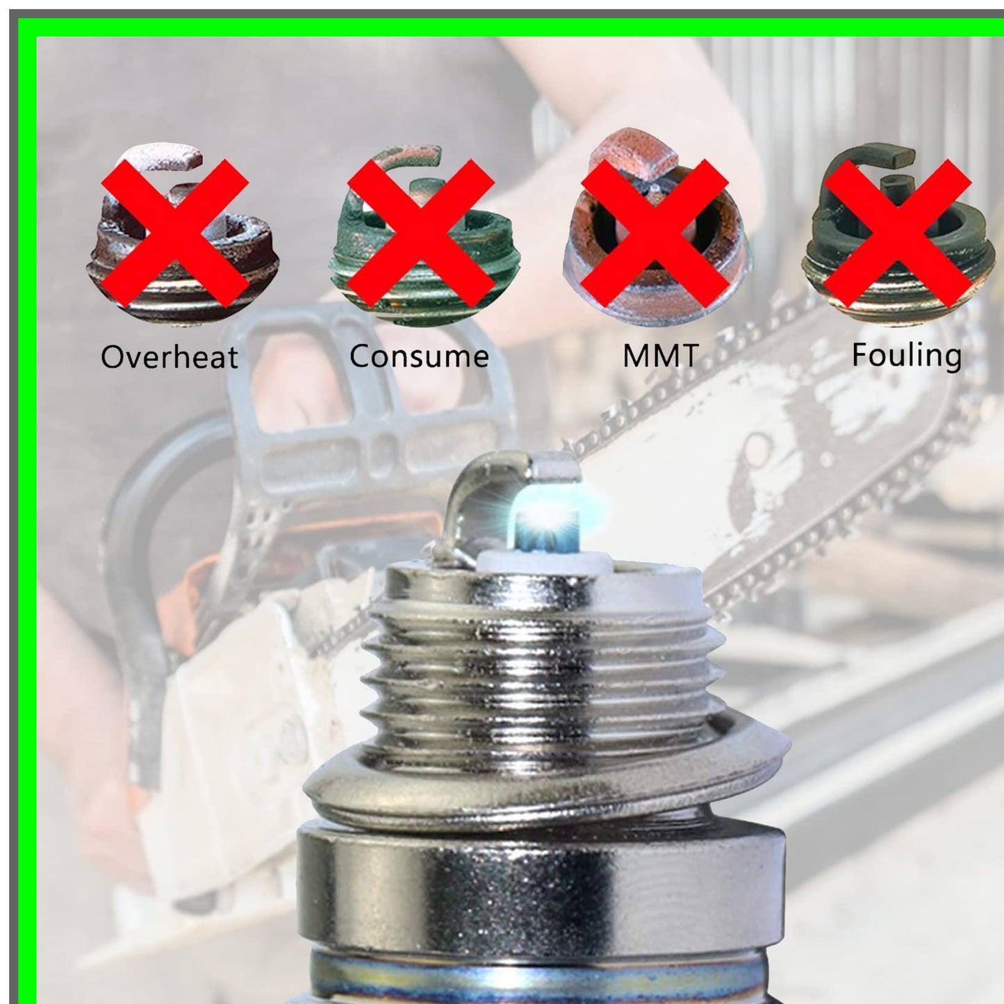 5-Pack NGK Spark Plugs for 2-Stroke Small Engines Chainsaw Trimmer Blower