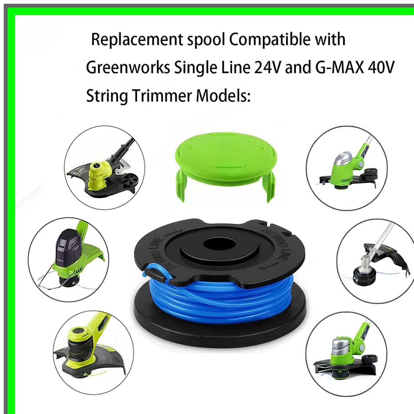 Greenworks Eater String Replacement Spool with 16ft Trimmer Line 0.065"