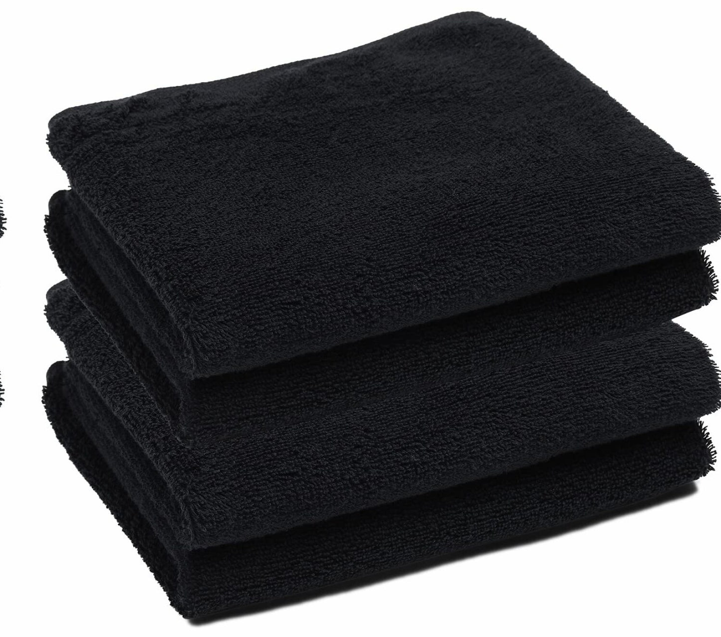 Black Hand Towels 4-Pack 16x27 Inches