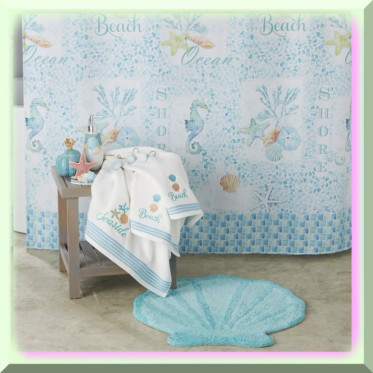 2-Piece White Cotton Hand Towel Set
