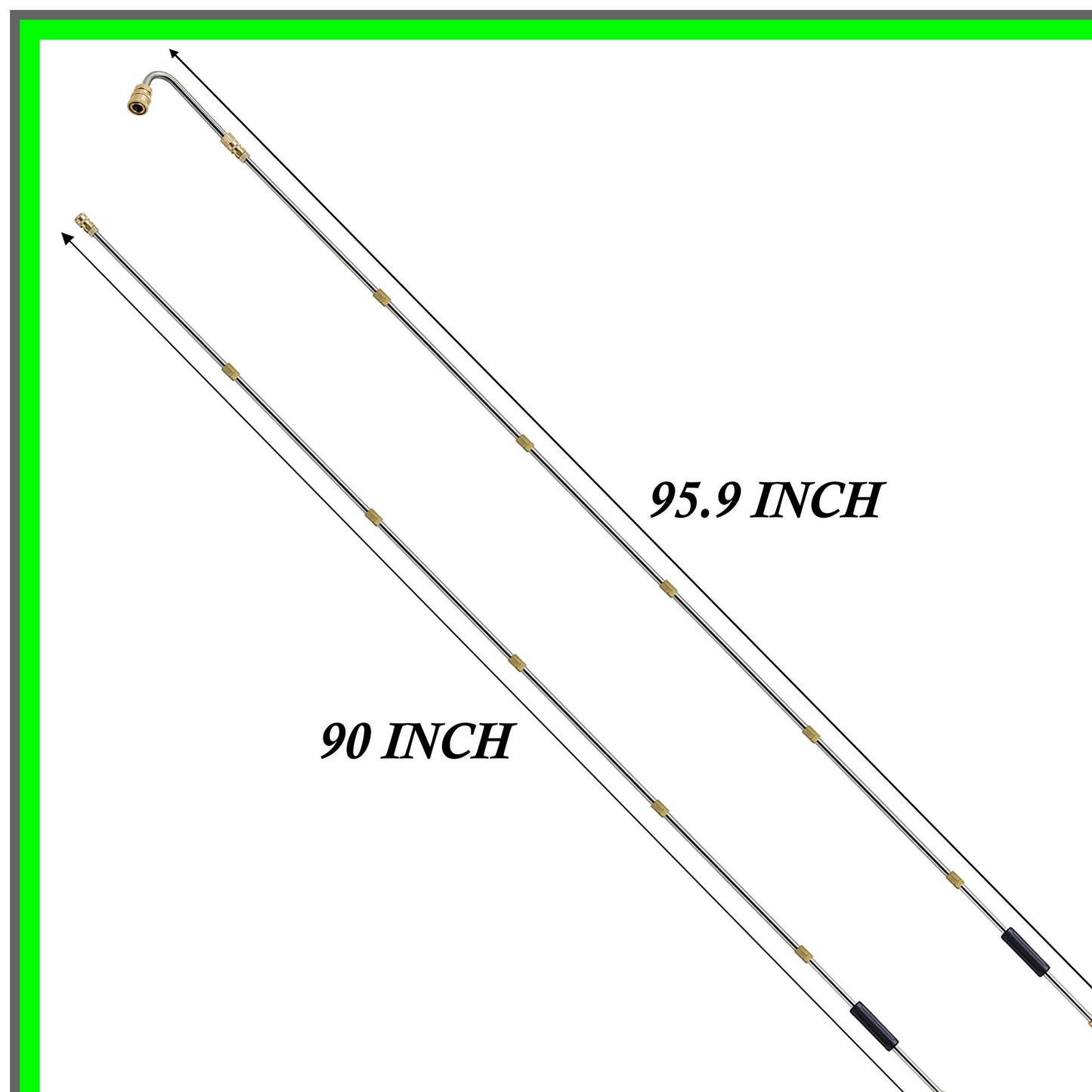 Versatile 8 ft Pressure Washer Extension Wand with 5 Nozzle Tips 4000 PSI