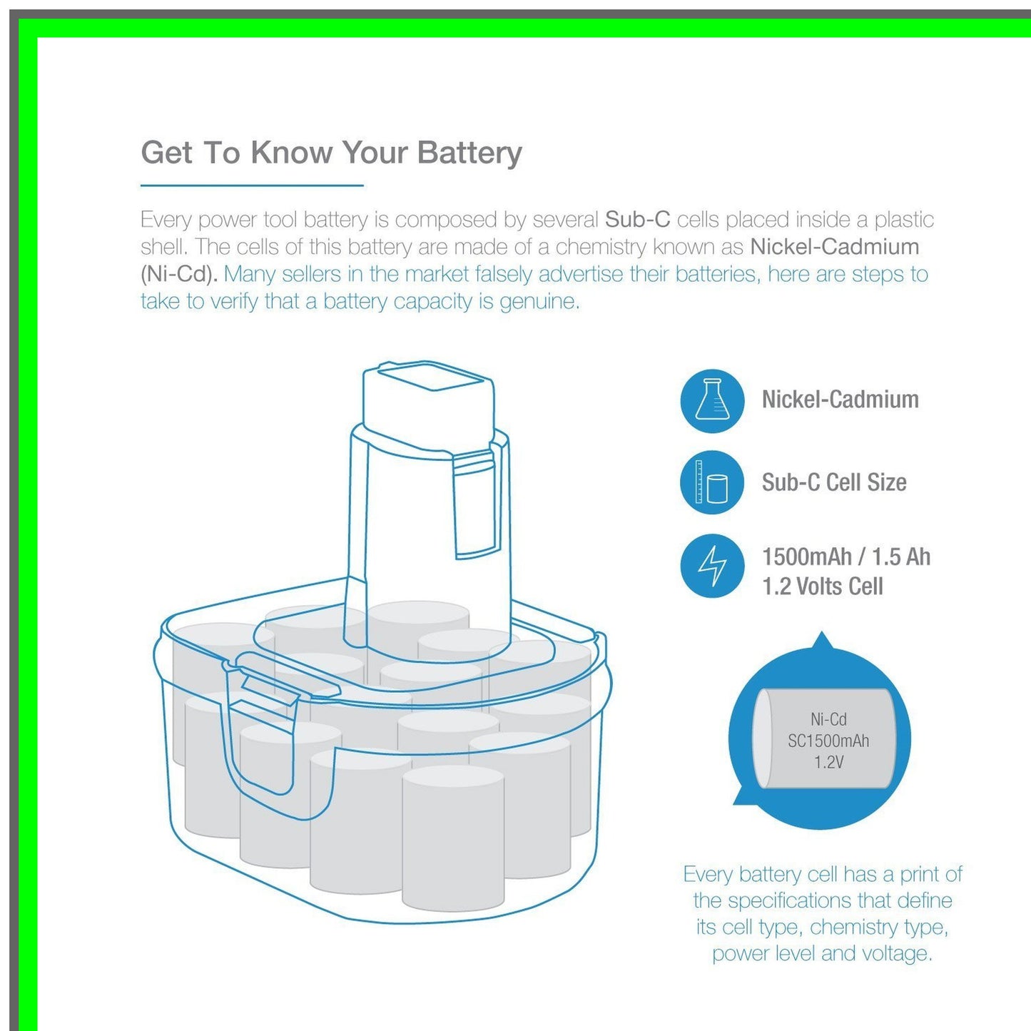 Dual 12V 1500mAh NiCd Battery Pack for Power Tools and Chargers