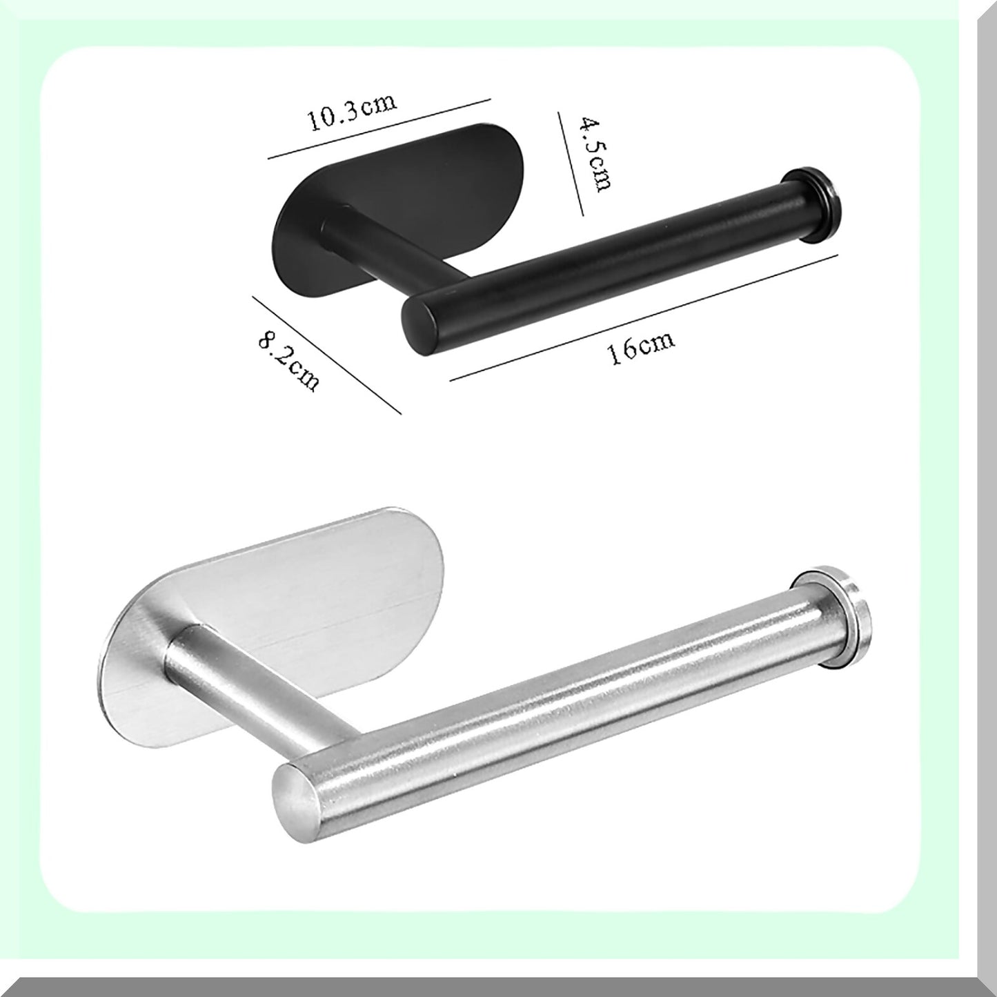 Self Adhesive Tet Paper Holder Black 3.54 Inch