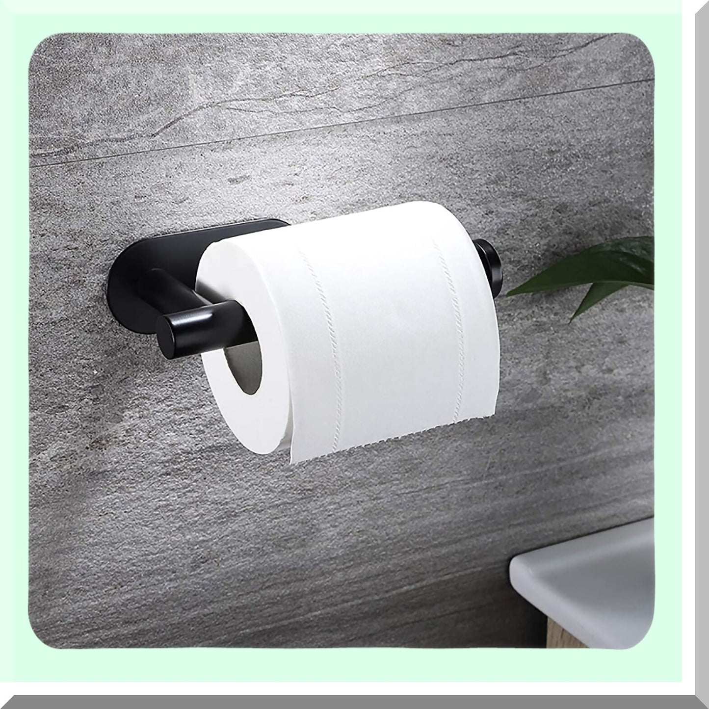 Self Adhesive Tet Paper Holder Black 3.54 Inch