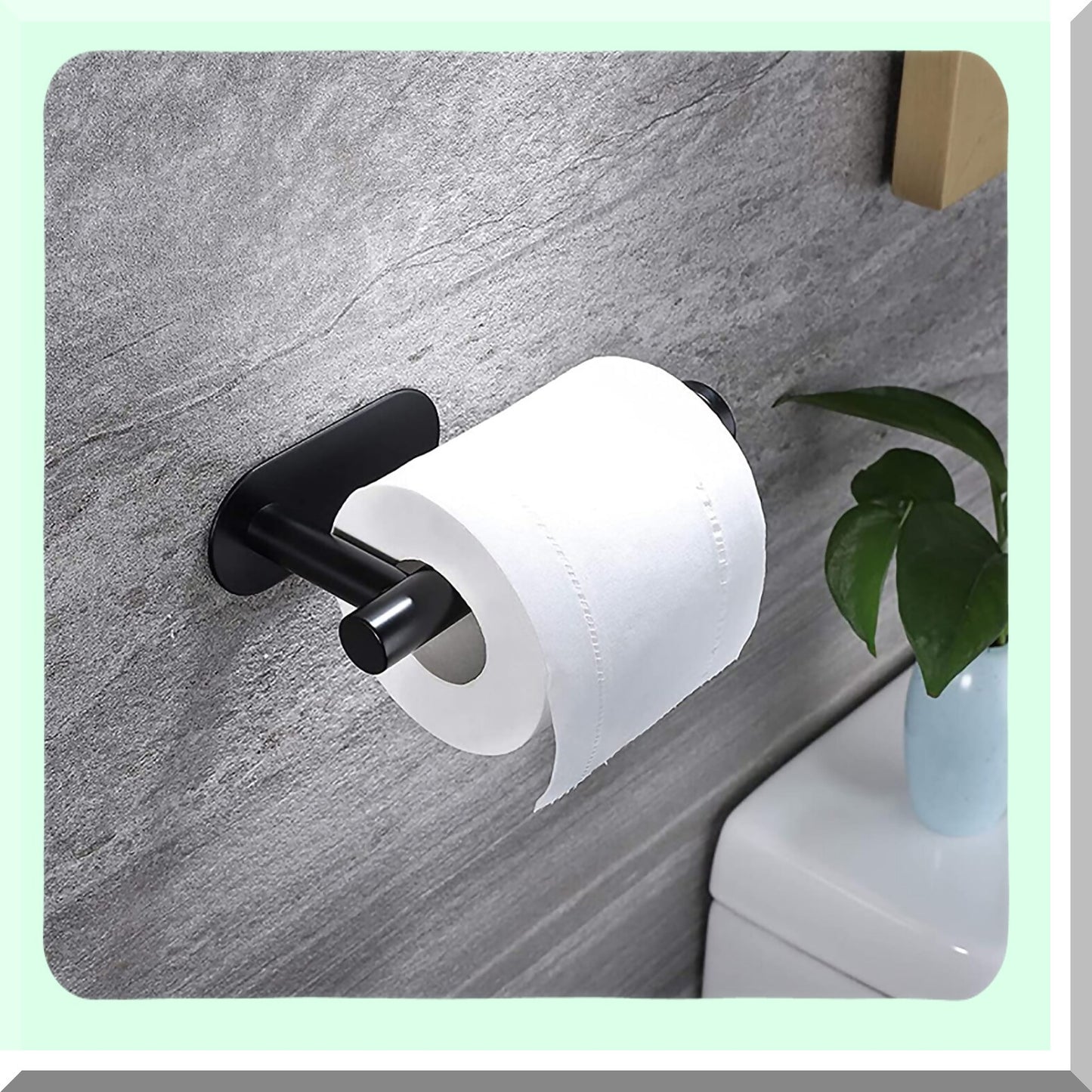 Self Adhesive Tet Paper Holder Black 3.54 Inch