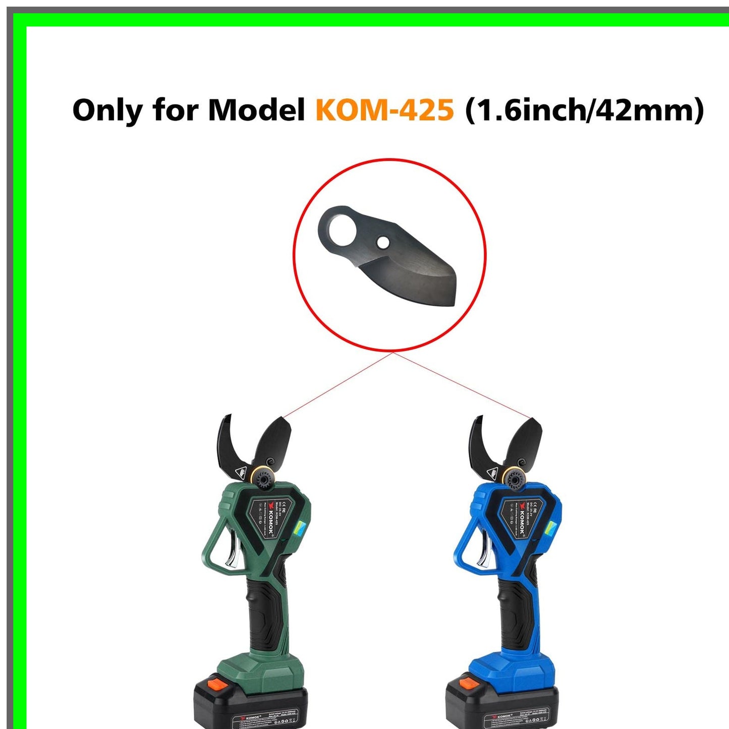 42mm Electric Pruning Shears Replacement Blade for KOM-425 Model