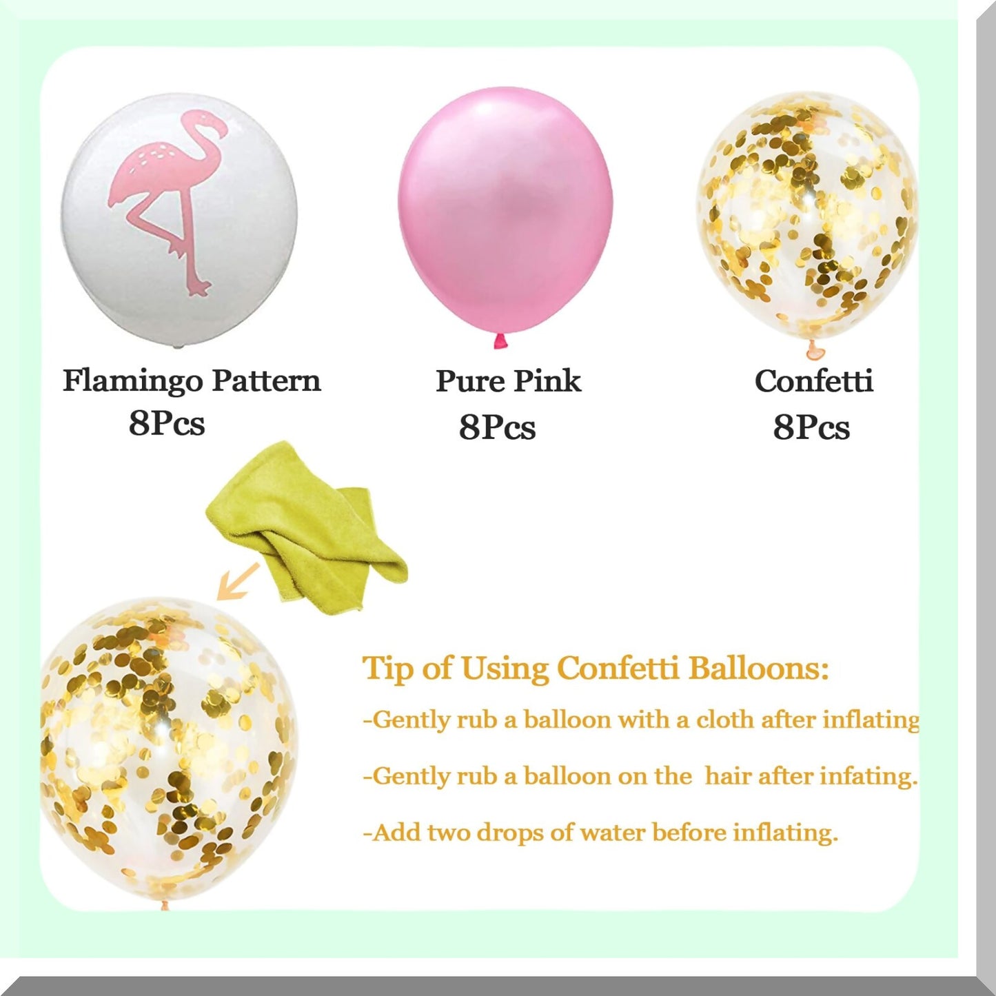 Hawaiian Flamingo and Confetti Balloons for Parties