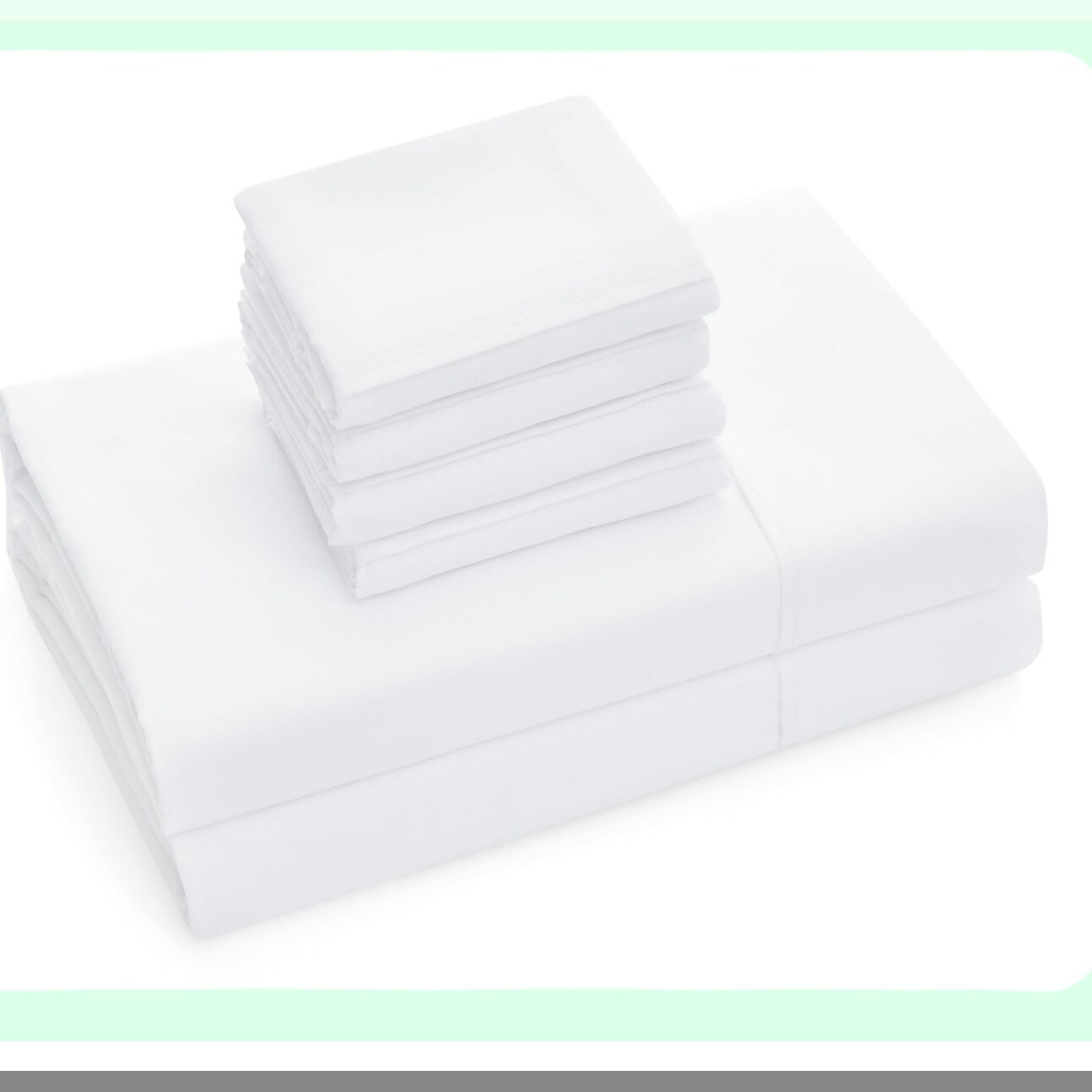 CoolSilk EcoCool Queen Bedding Set - Ultra-Soft Hotel Style Sheets & Pillowcases, Quick Dry, Anti-Wrinkle, Machine Washable - White Queen Size