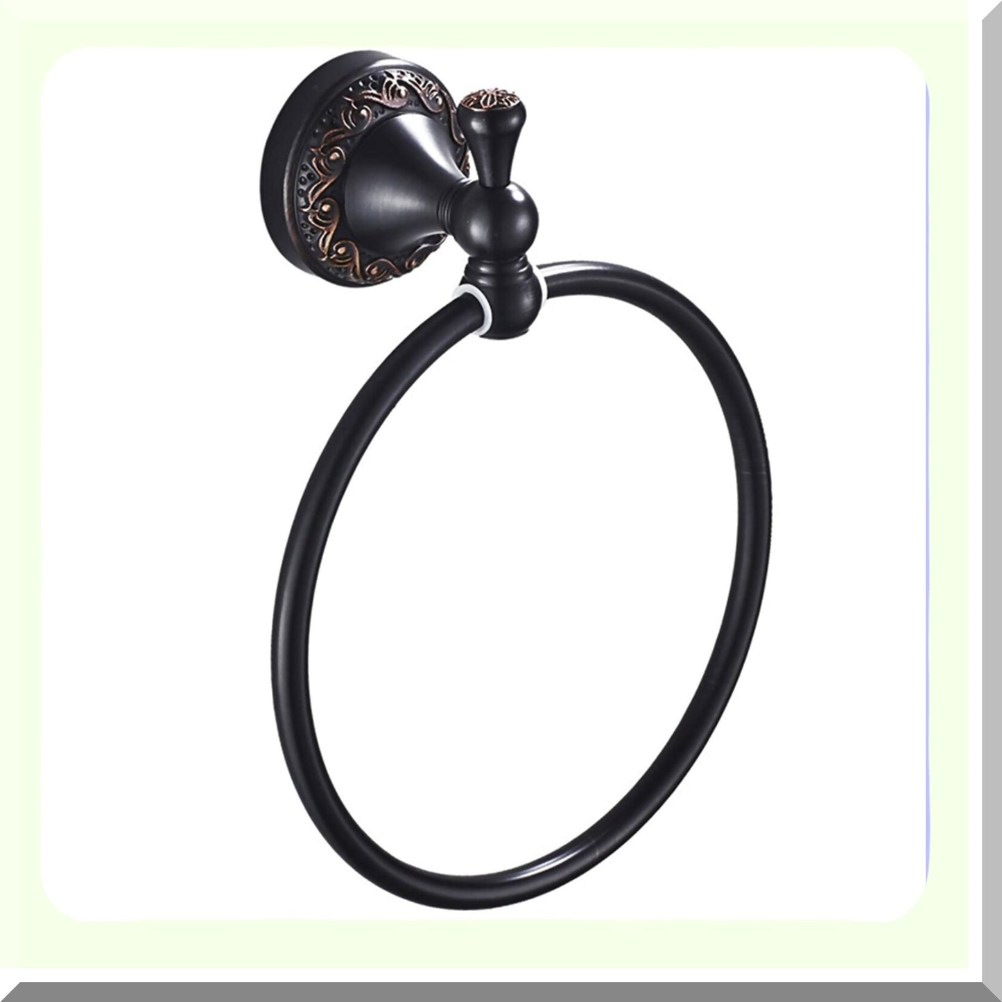 Rubbed Bronze Round Towel Ring 18cm Bathroom Accessory