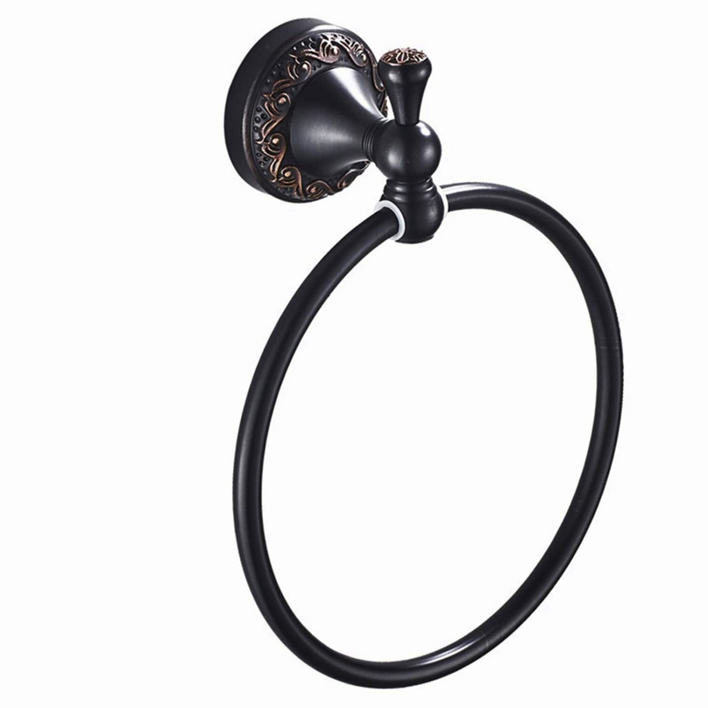 Rubbed Bronze Round Towel Ring 18cm Bathroom Accessory