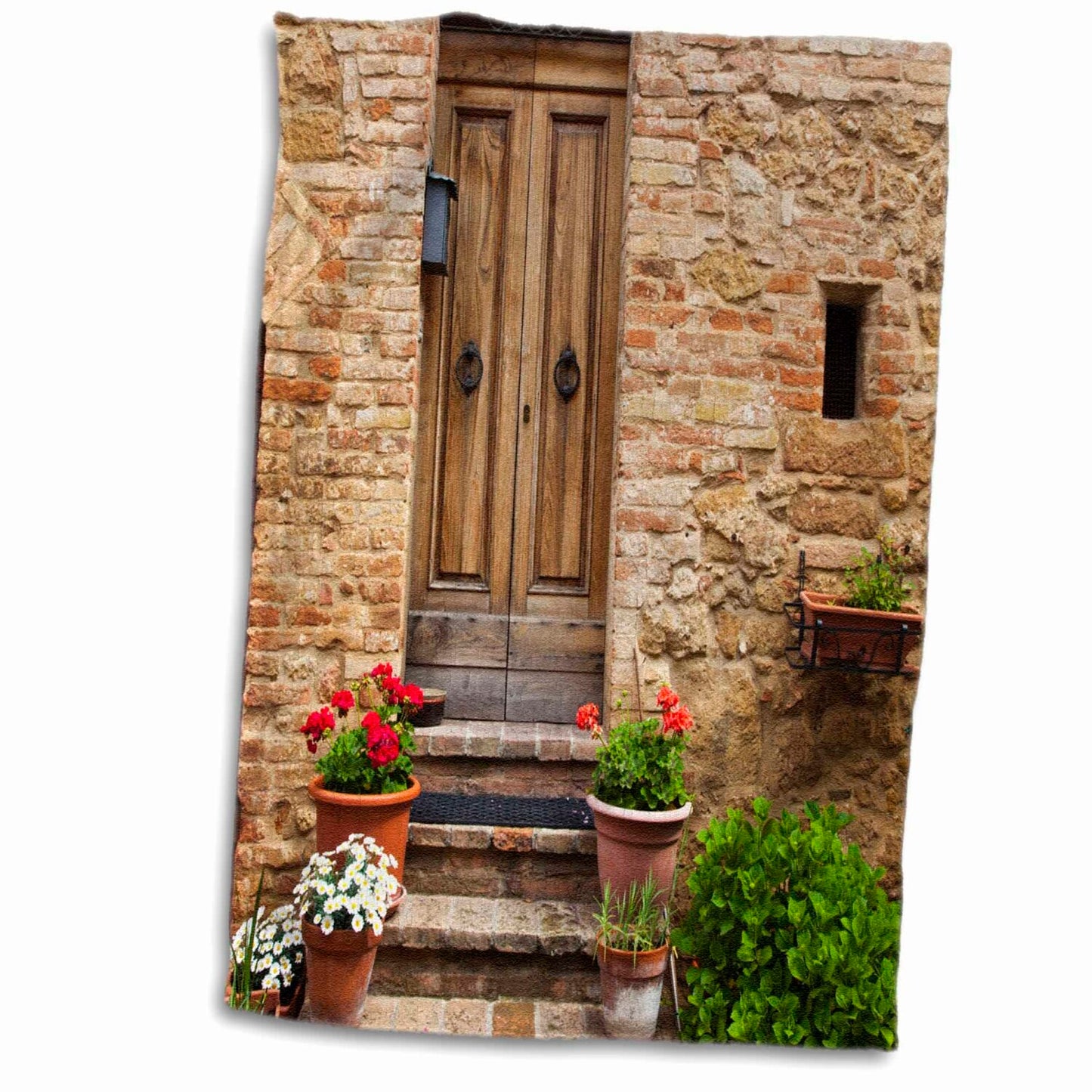 3D Rose Pienza Tuscany Italy Towel 15" x 22"