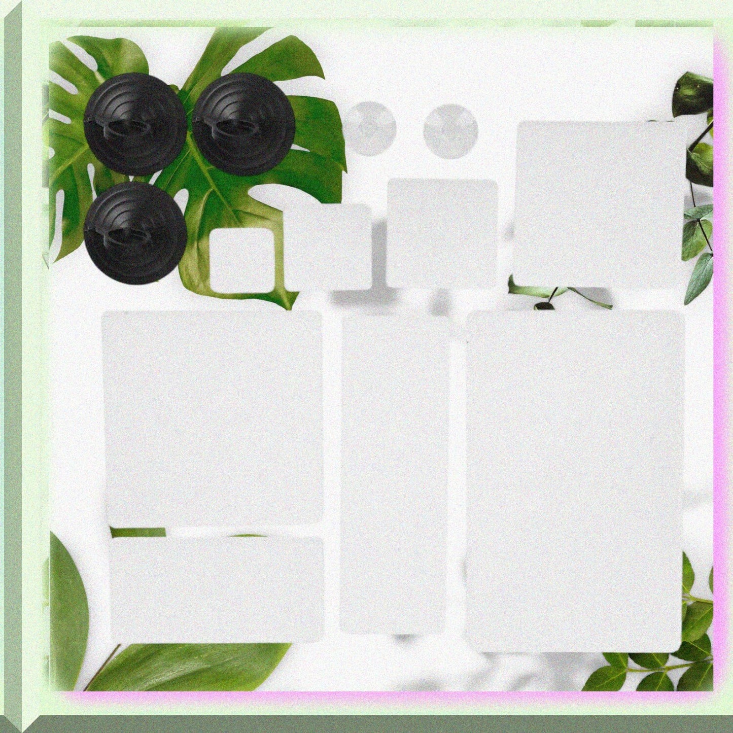 13Pcs Acrylic Clear Stamp Blocks Set with Dotted Line