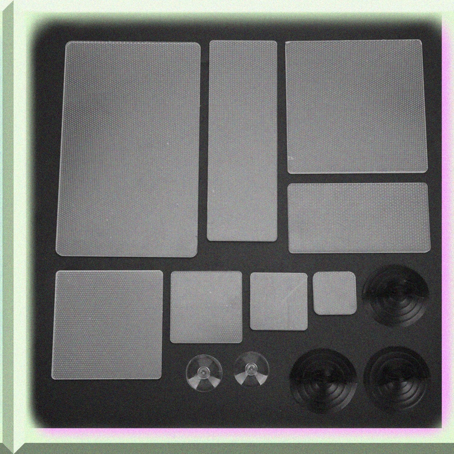 13Pcs Acrylic Clear Stamp Blocks Set with Dotted Line