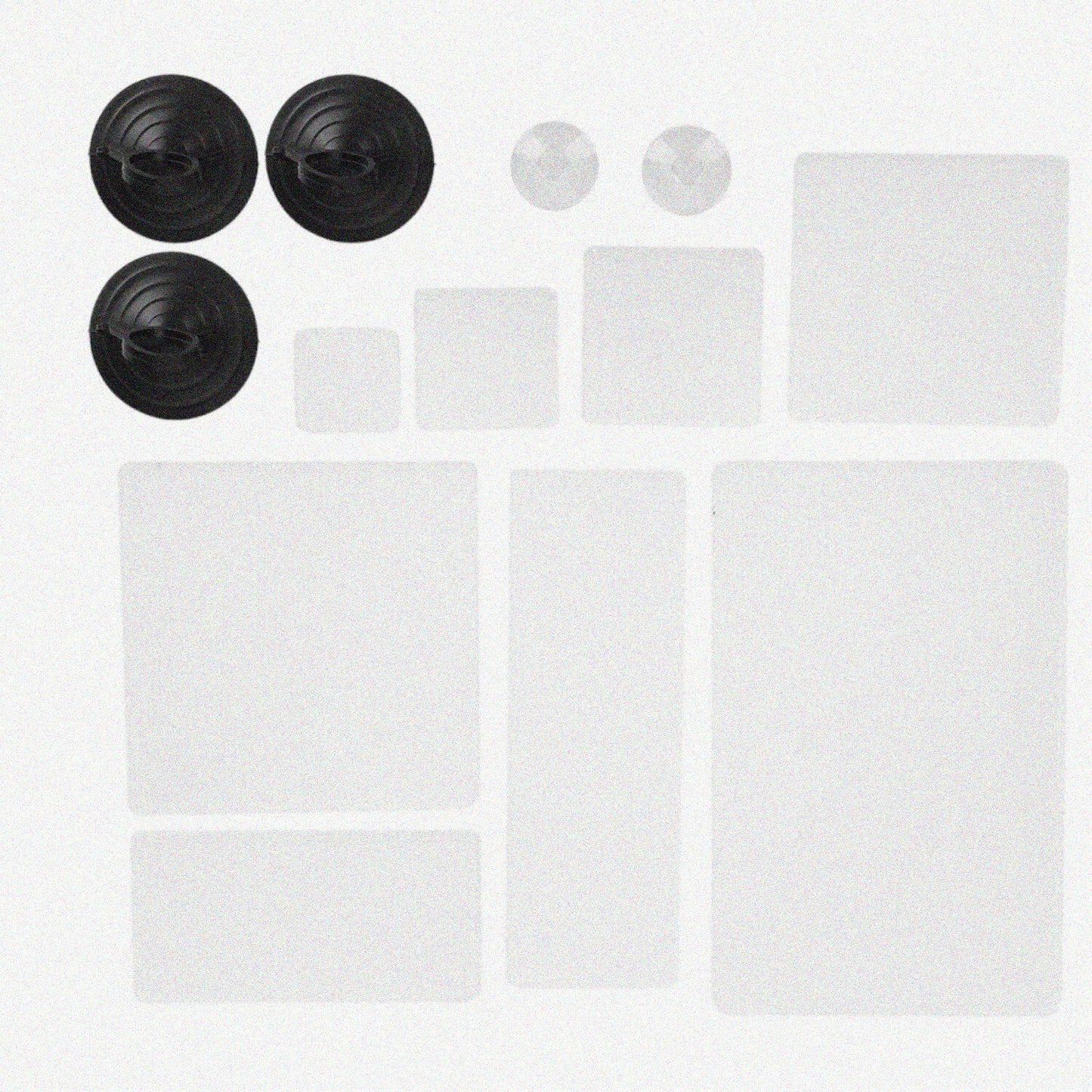 13Pcs Acrylic Clear Stamp Blocks Set with Dotted Line