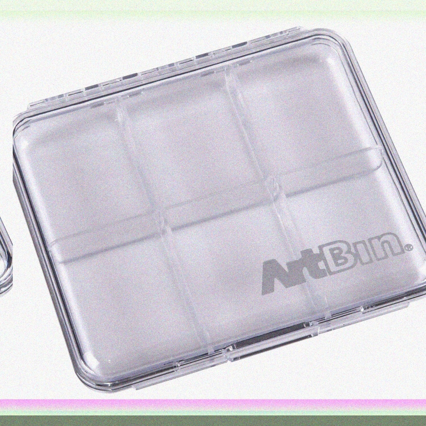 6906AG Slim Line 6 Compartment Plastic Storage Cases Set of 2
