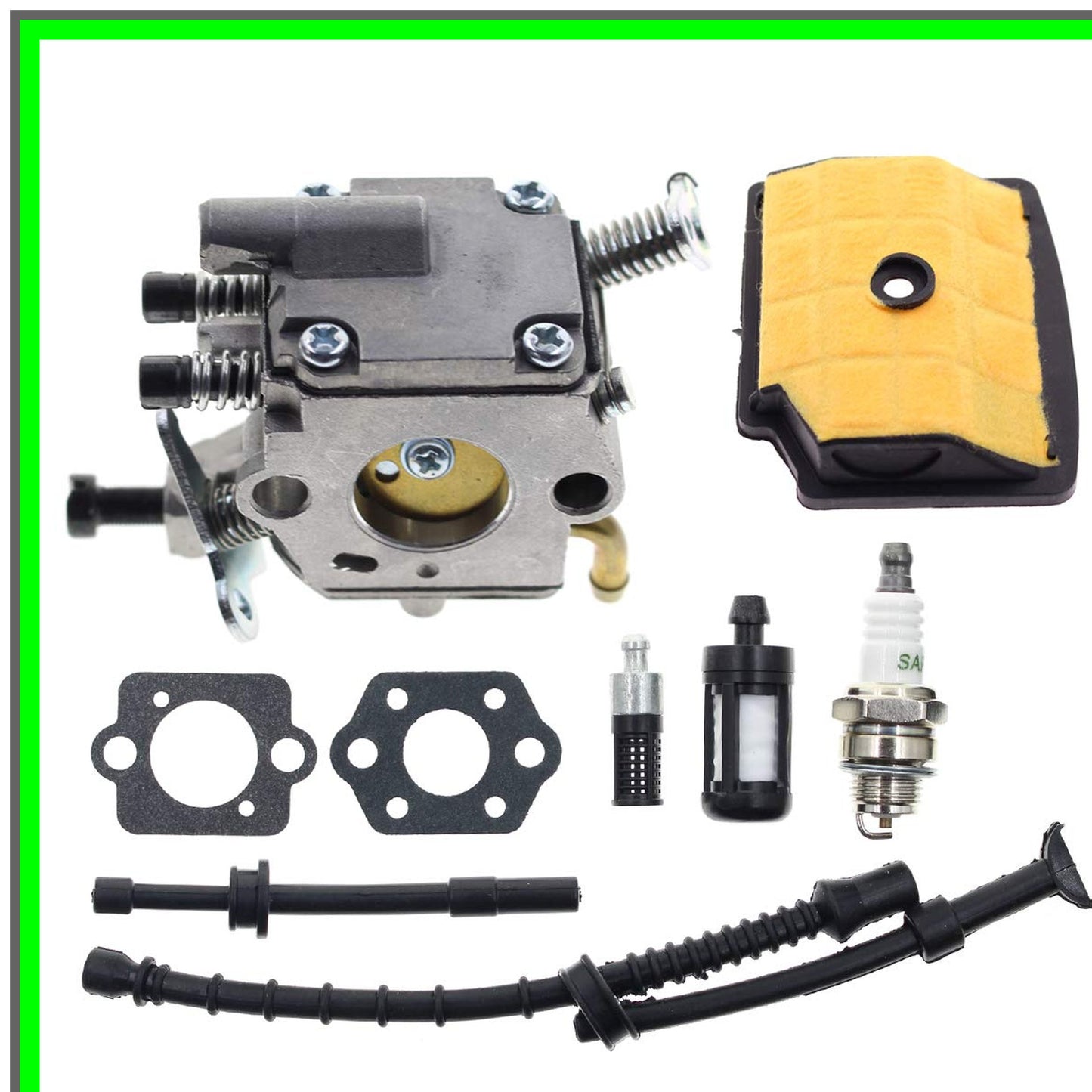 Stihl MS200 Carburetor Replacement Kit with Air Filter and Fuel Line