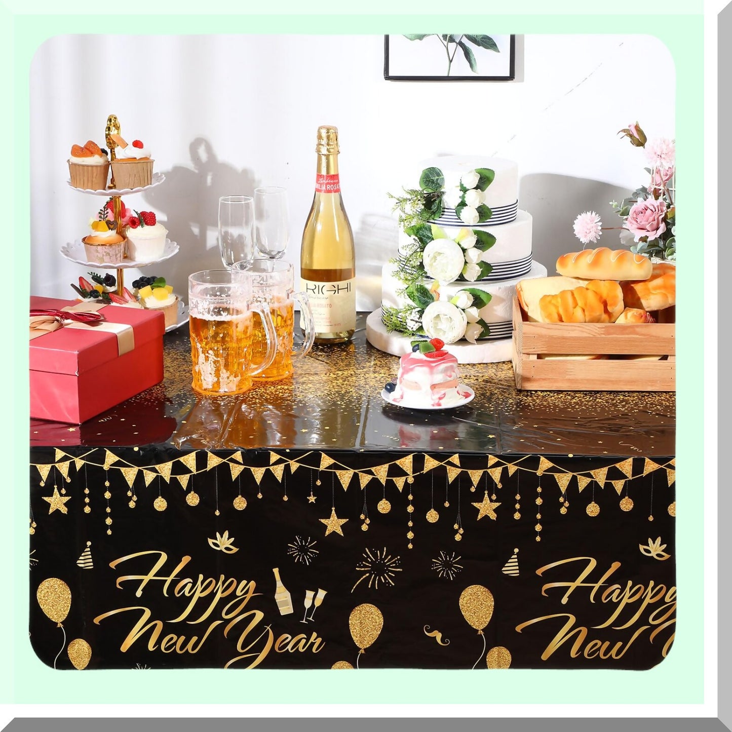 New Year Tablecloths 2024 for Parties and Celebrations