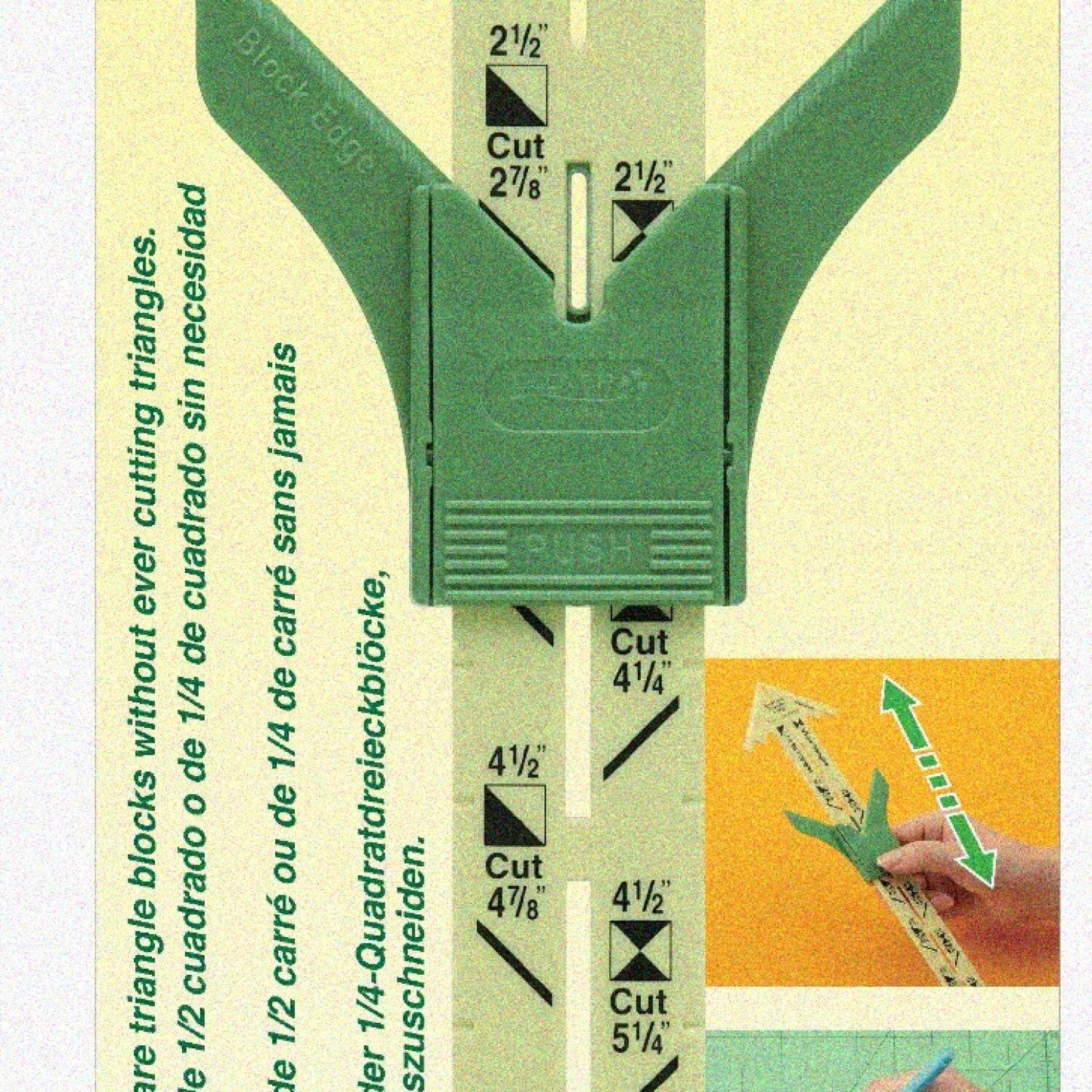 No-Hassle Triangle Gauge for Half and Quarter Square Triangles