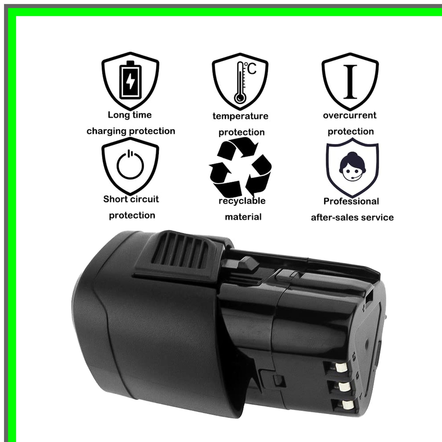 12V Lithium Ion Battery 2000mAh for Nextec 9-11221 Replacement Power Pack