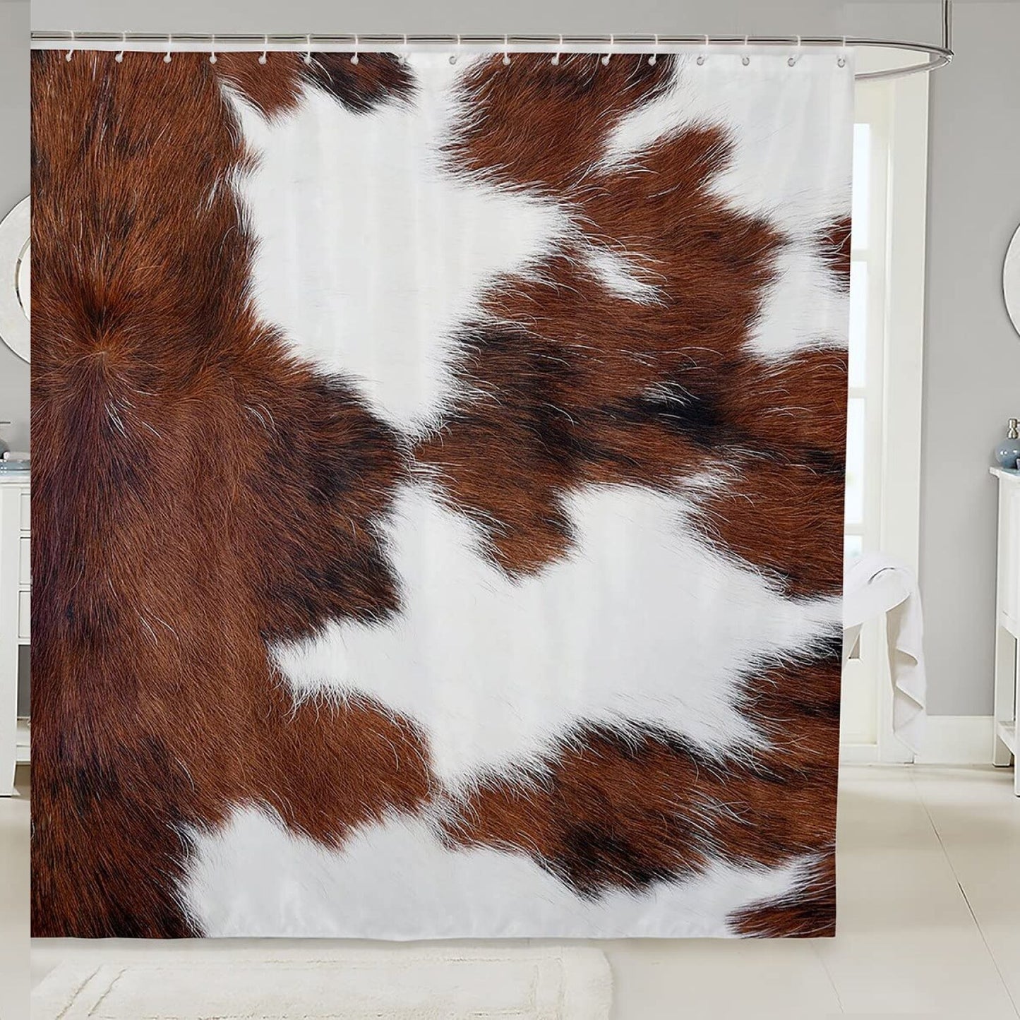 Cow Print Shower Curtain 72x72 Inches