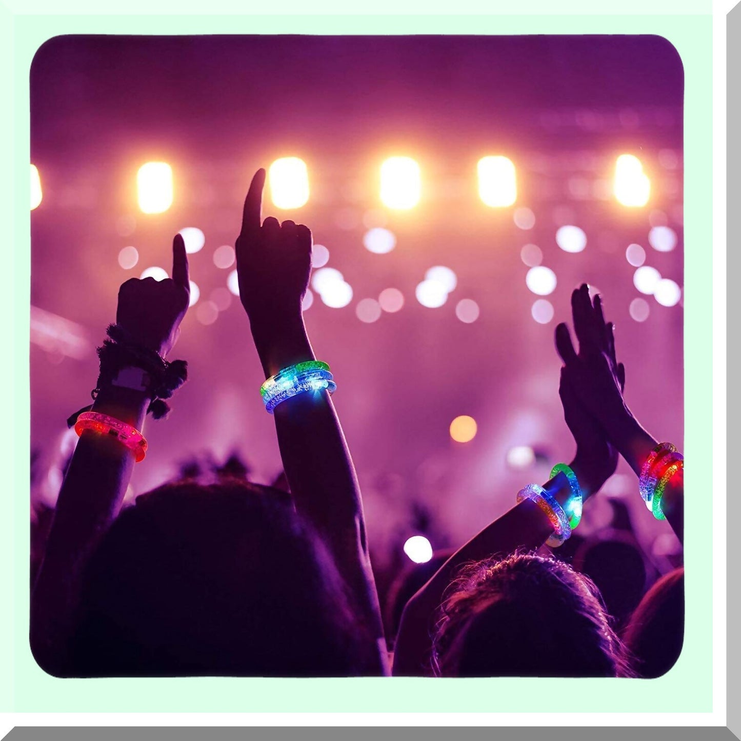 24 Pack Glow In The Dark LED Bracelets for Parties and Events