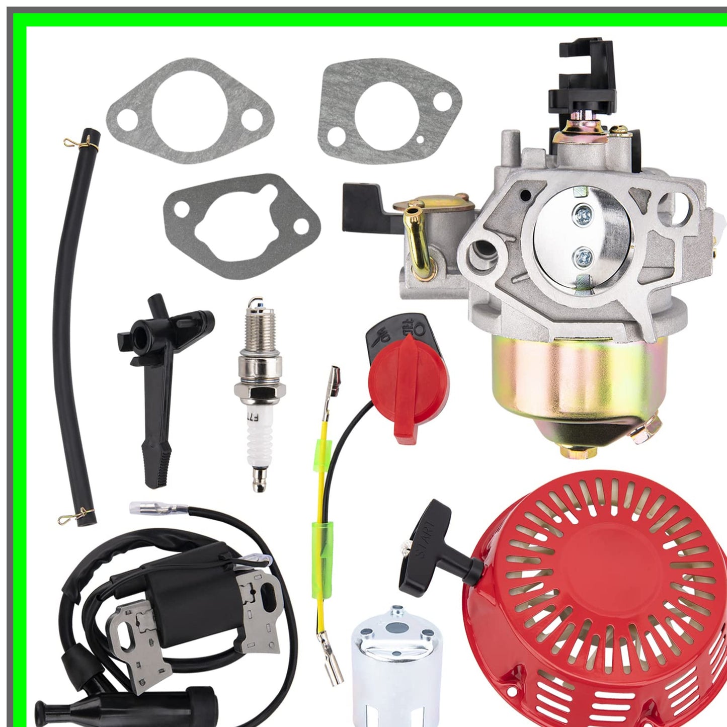GX390 Carburetor Kit for Honda Engines with Recoil Starter and Air Filter