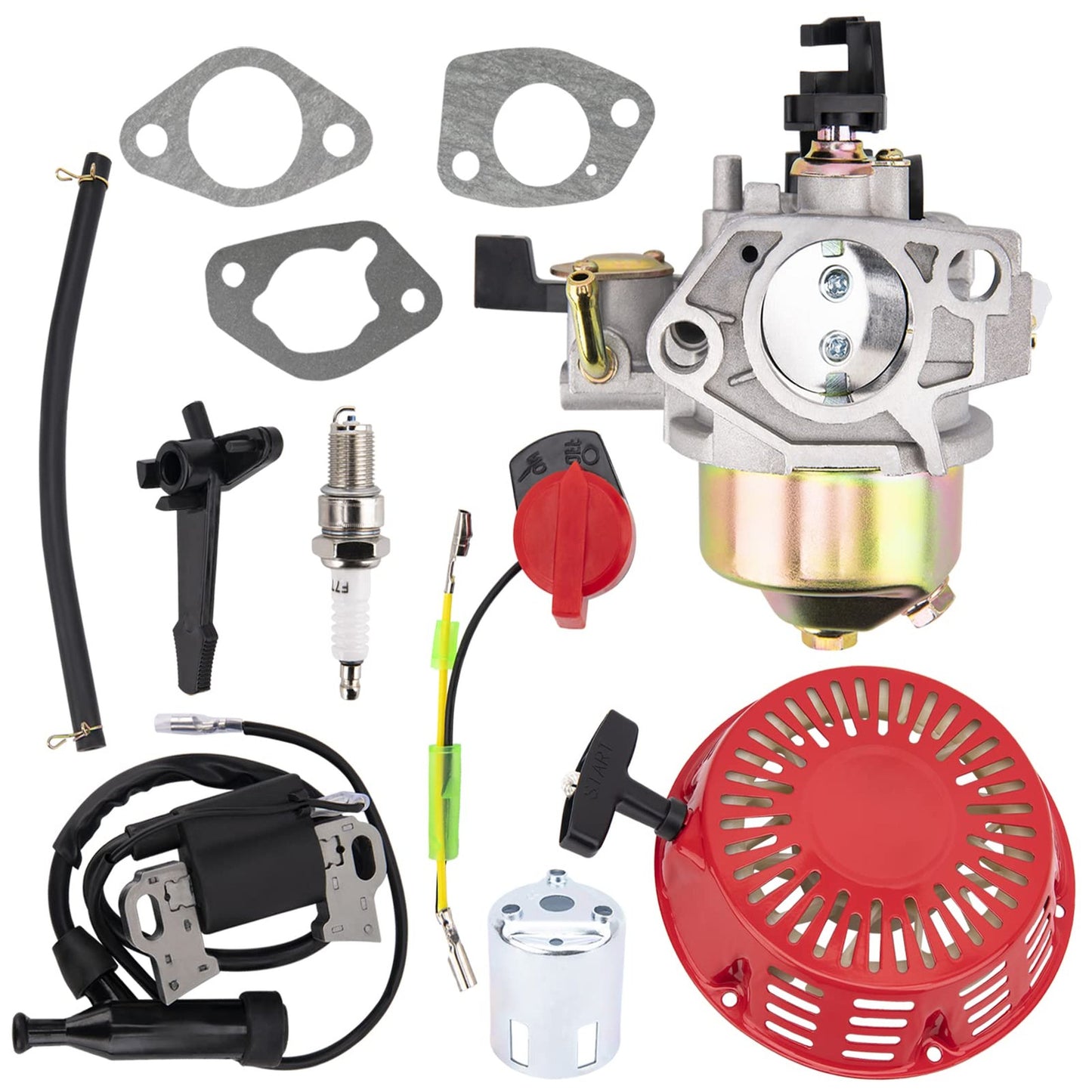 GX390 Carburetor Kit for Honda Engines with Recoil Starter and Air Filter