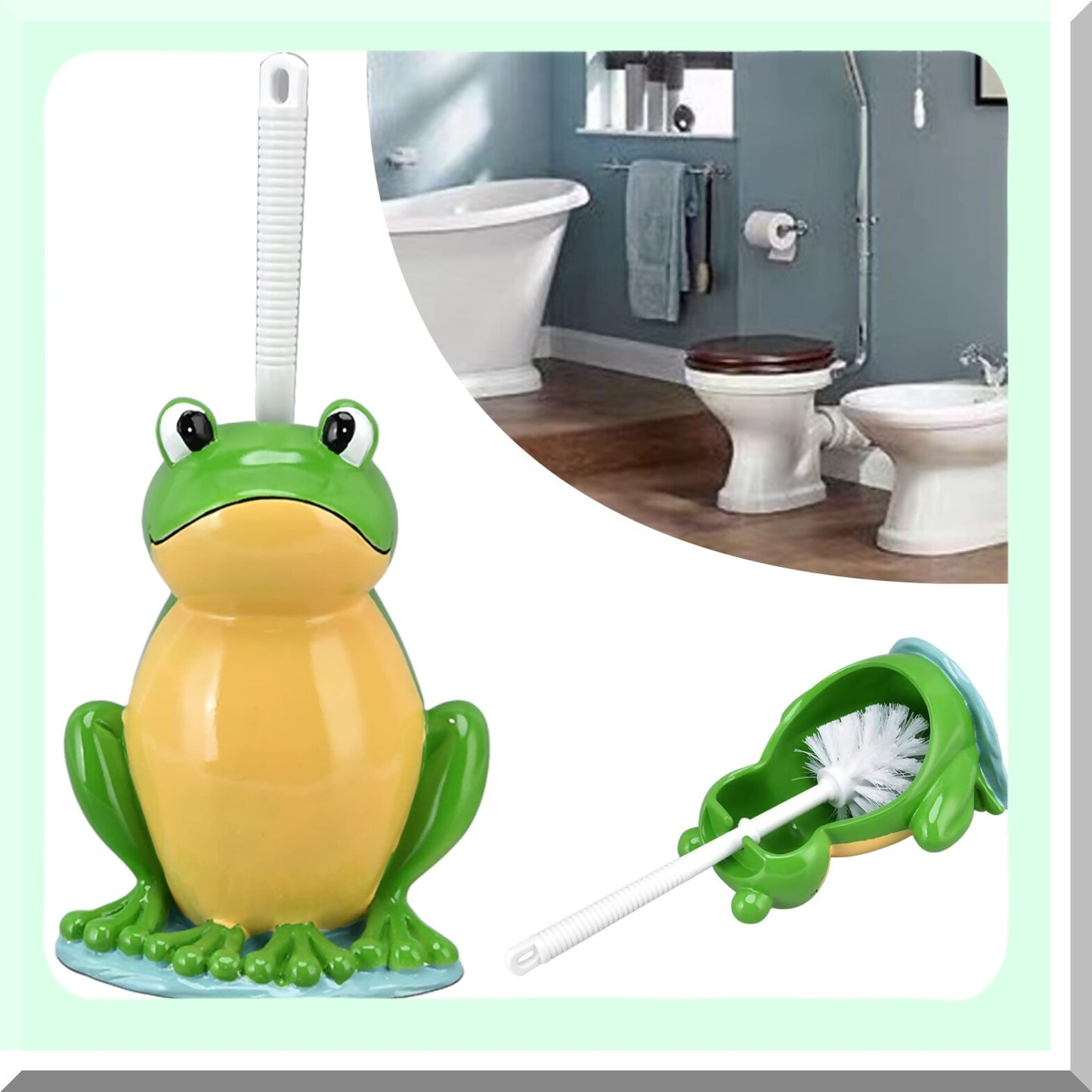 Frog Shape Tet Brush Set with Holder