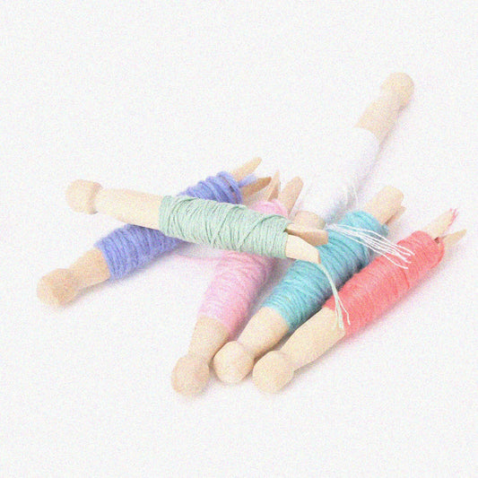 10pcs Wooden Spools for Embroidery and Cross Stitch