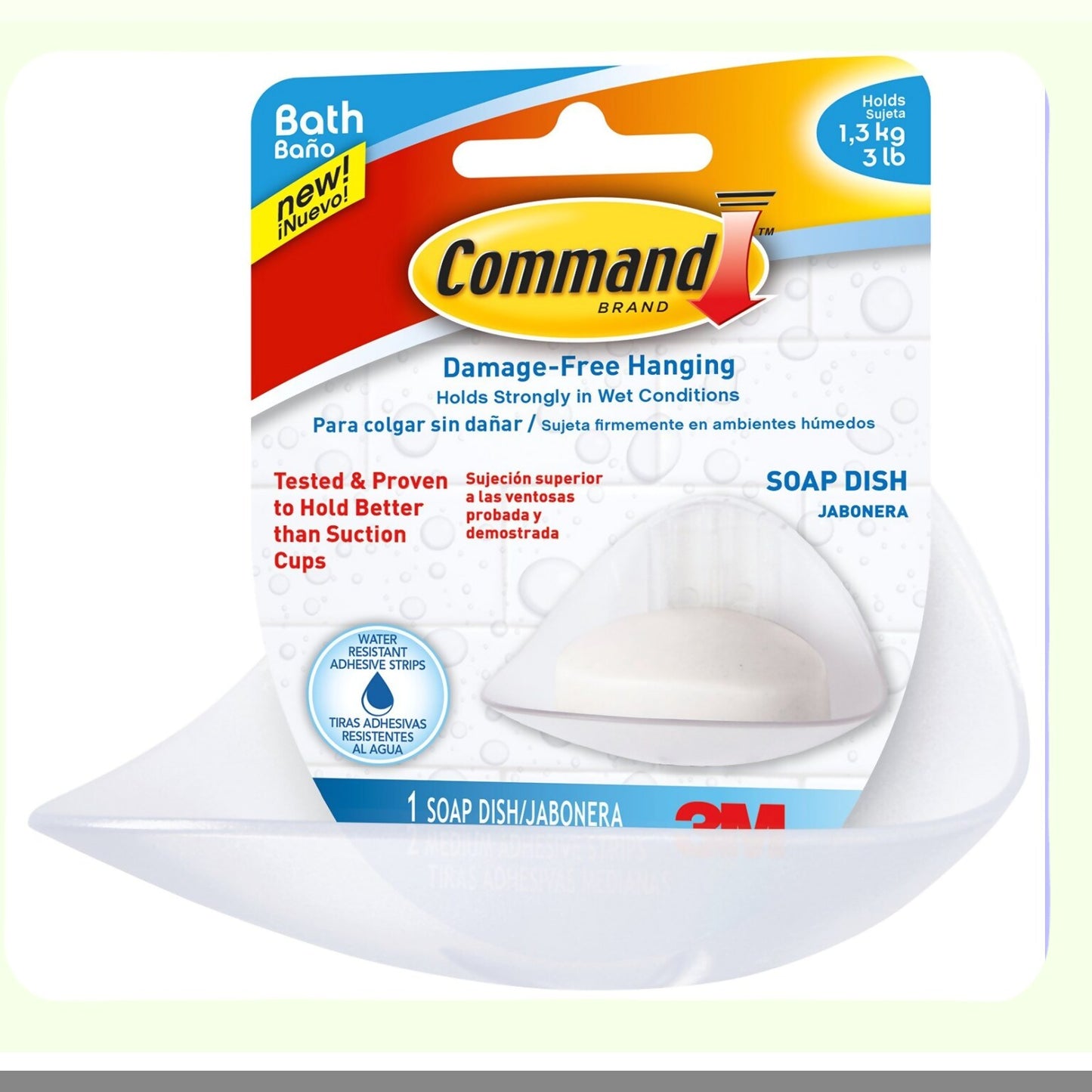 Command Soap Dish with Water-Resistant Strips