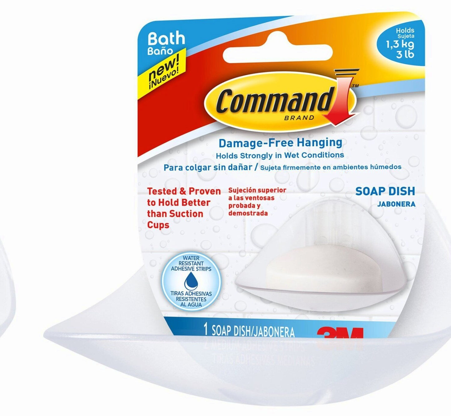 Command Soap Dish with Water-Resistant Strips