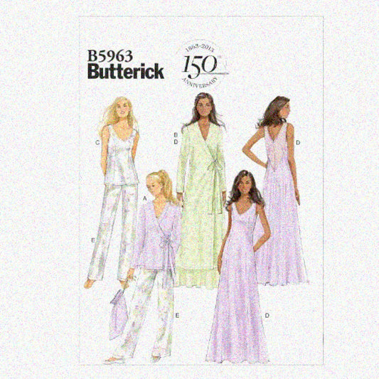 Misses' Sewing Pattern for Robe, Top, Gown, Pants, Bag