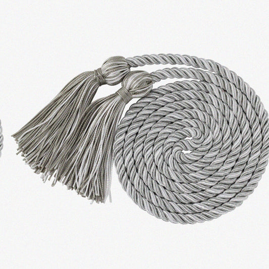 Graduation Honor Cord Silver White 68 Inches