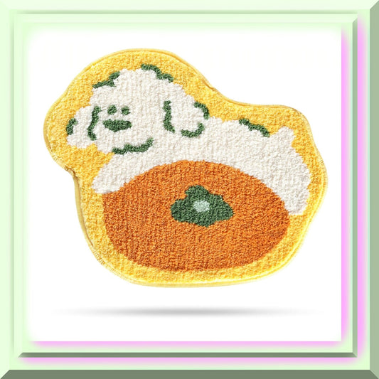 Cute Orange Microfiber Bath Rug 21"x24"