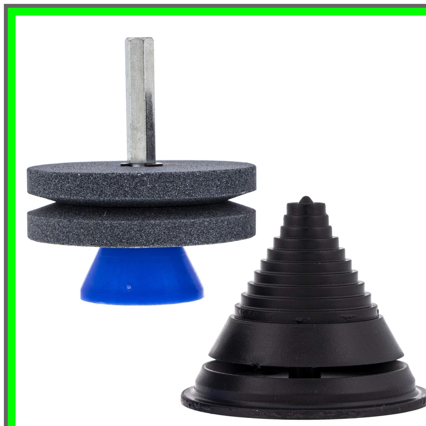 Mower Blade Balancer Kit with Grinder Stone Wheel for Garden Tools