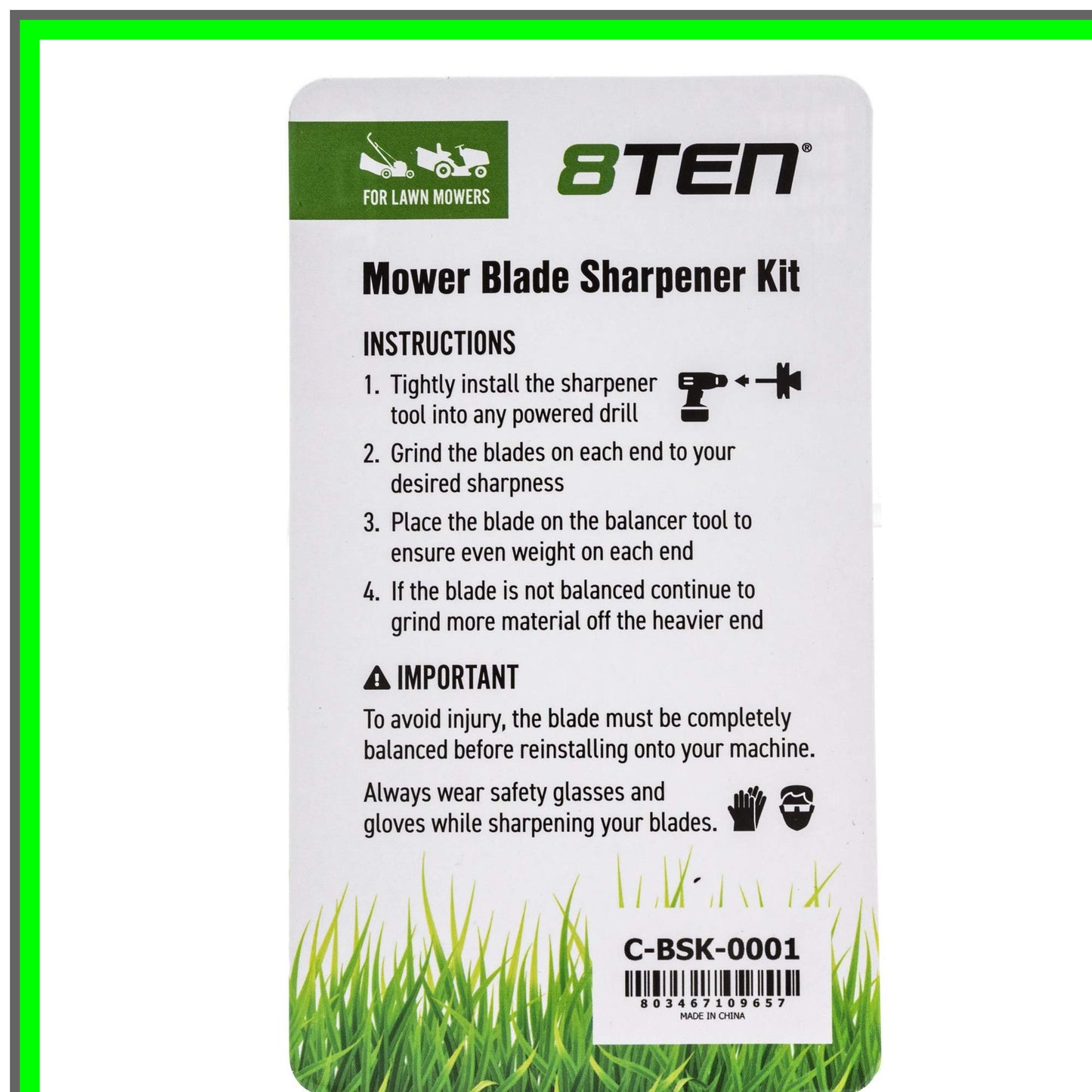Mower Blade Balancer Kit with Grinder Stone Wheel for Garden Tools