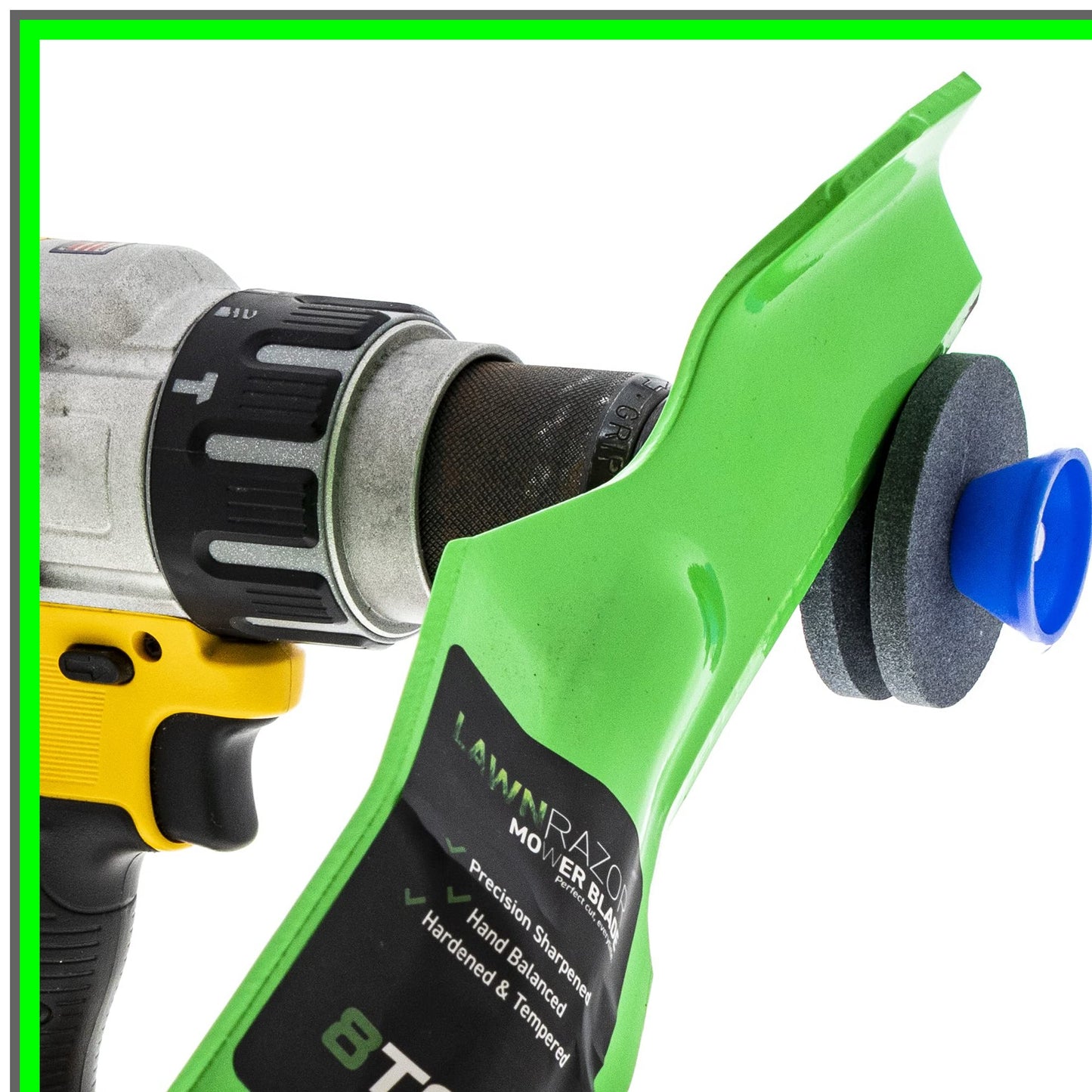 Mower Blade Balancer Kit with Grinder Stone Wheel for Garden Tools