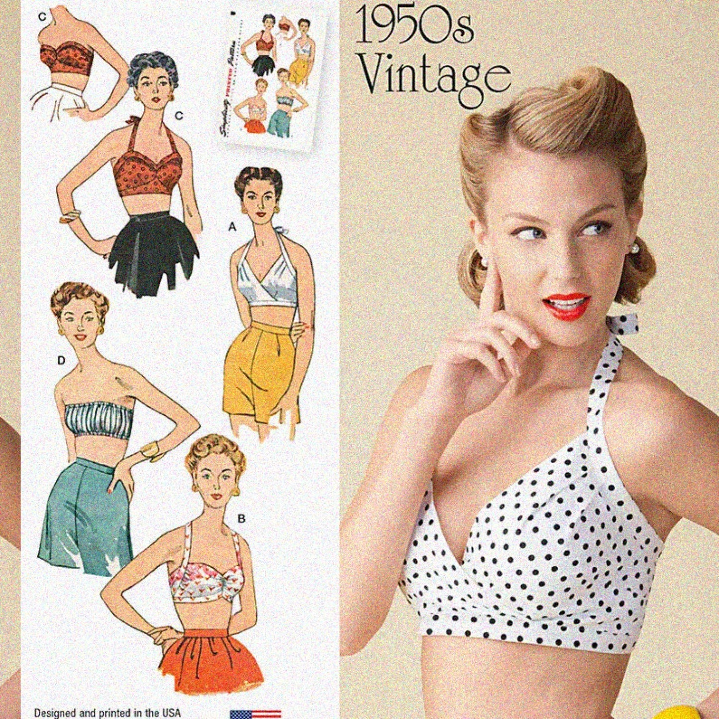 Women's Vintage Bra Sewing Pattern Sizes 14-22