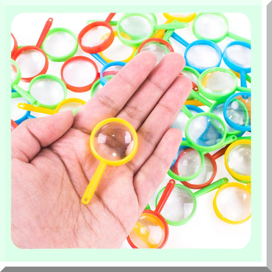 Mini 2" Magnifying Glasses for Kids Party Favors and Play