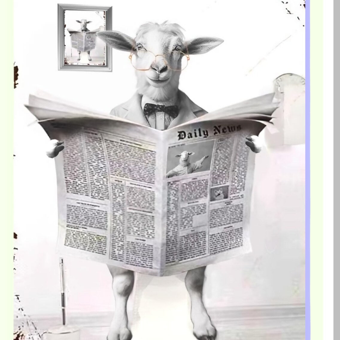 Metal Tin Sign Vintage Sheep Humour 12x8 Inches